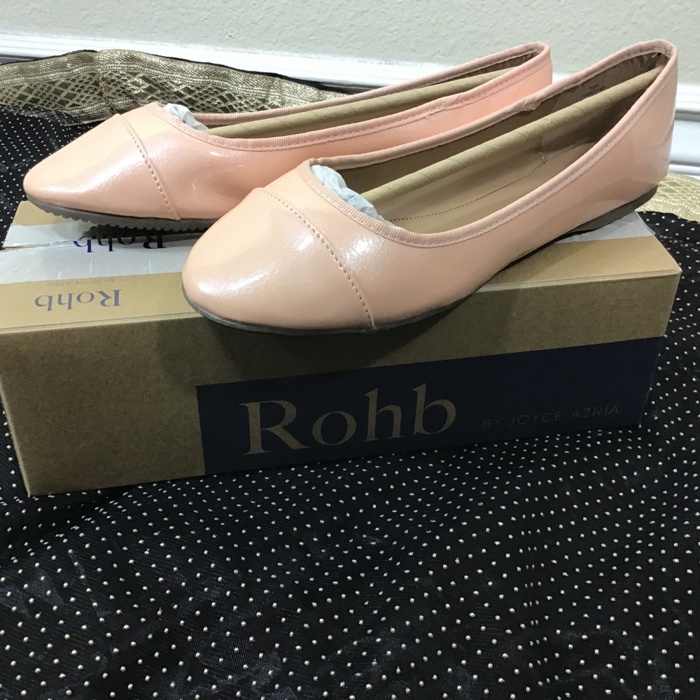 Rohb by Joyce Azria Corsica Rose Blush Flats.